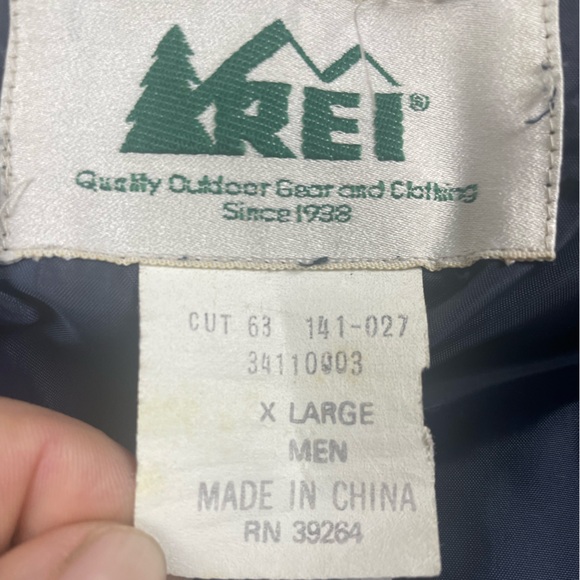 Vintage 90s REI Down Puffer Vest Steel Blue Men’s XL - Picture 2 of 11
